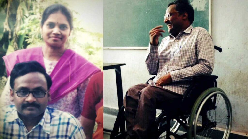 Prof GN Saibaba with his wife Vasantha Kumari